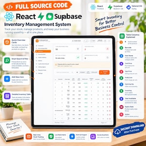 Code source complet du système de point de vente | Application React Supabase Business | Kit de démarrage SaaS | Téléchargement numérique instantané image 3