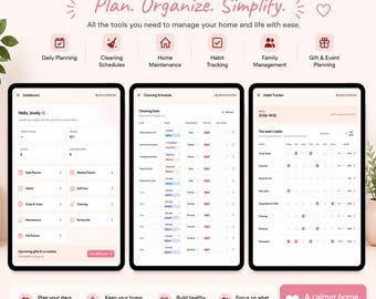 Home & Family Hub Web App – Daily, Weekly, Habit Tracker (Instant Access)