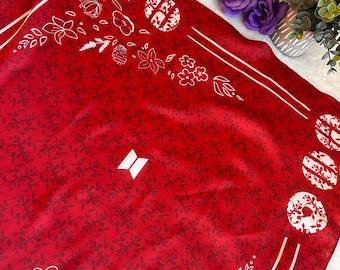 Bufanda de satén rojo inspirada en Arirang de BTS: accesorio de moda K-Pop