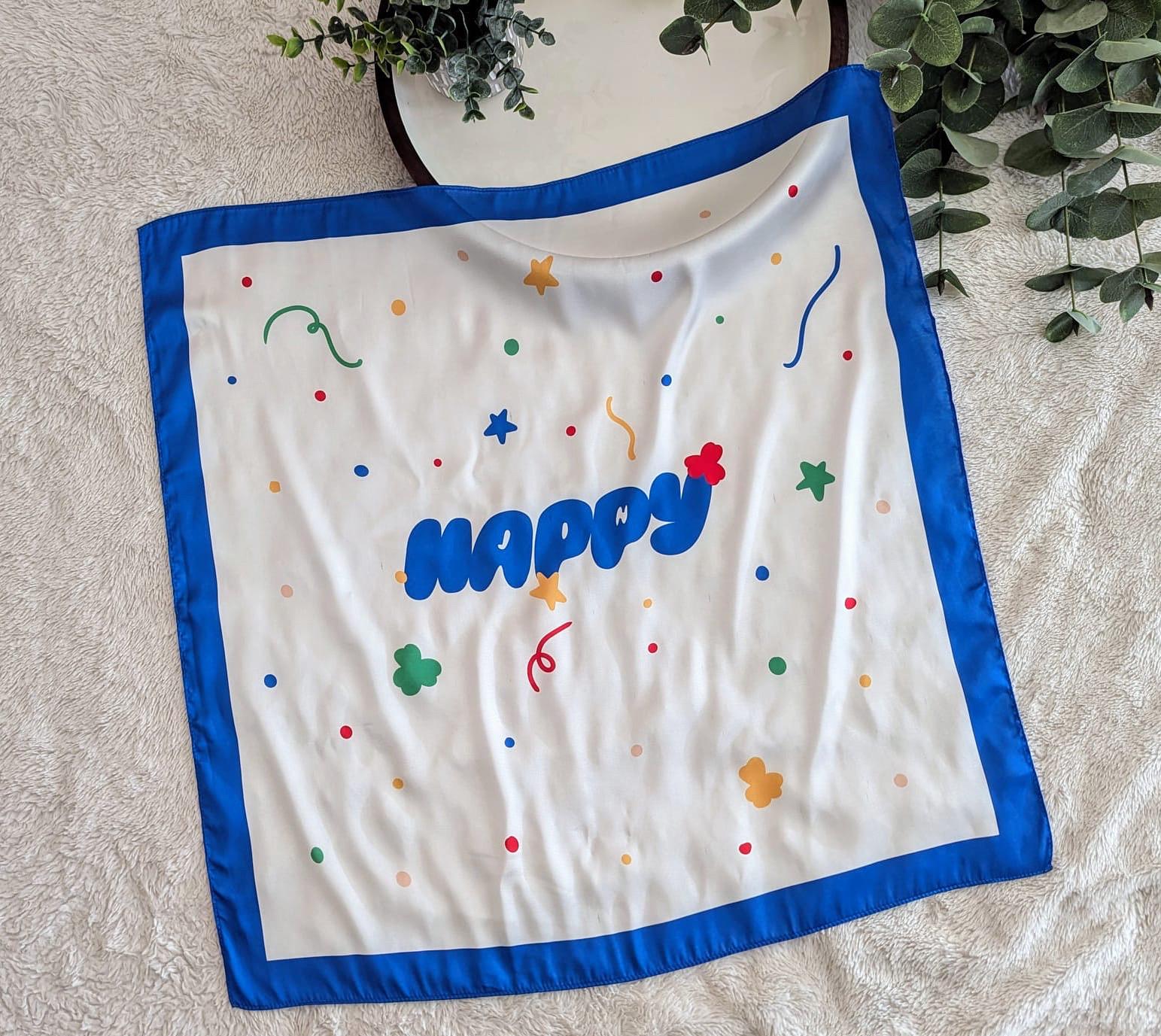BTS Jin Inspired Scarf, BTS Fashion Accessory, Happy Album Fan Merch, Satin Scarf, Jin Concert Accessory