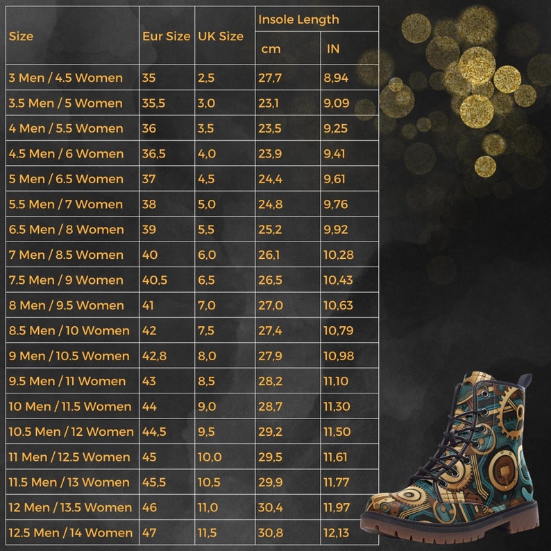 Steampunk Casual Leather Boots, Mechanic Painted Unisex Shoes, Festival Footwear & Combat Boots, Unique Gift For Spring Summer Fall Winter image 5
