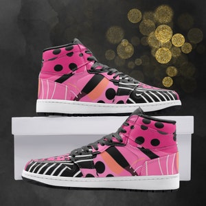 Abstract Pink Unisex Sneakers, Pretty Pink Sneakers, Abstract Design Sneakers, Trendy Art Sneaker, Unisex Fashion Shoes, Pink Sneakers Shoe