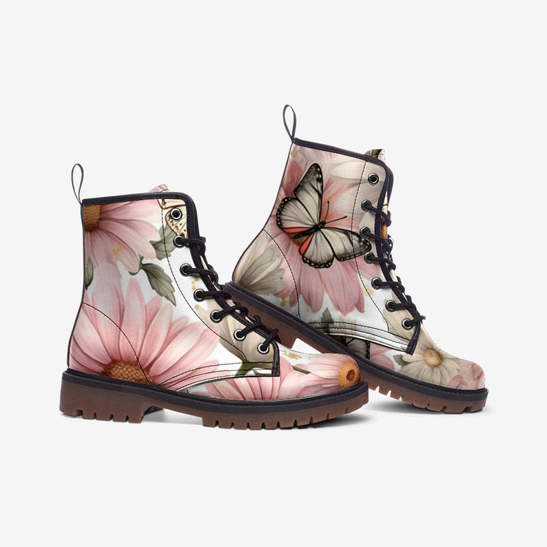 Butterfly Floral Print Women's Boots