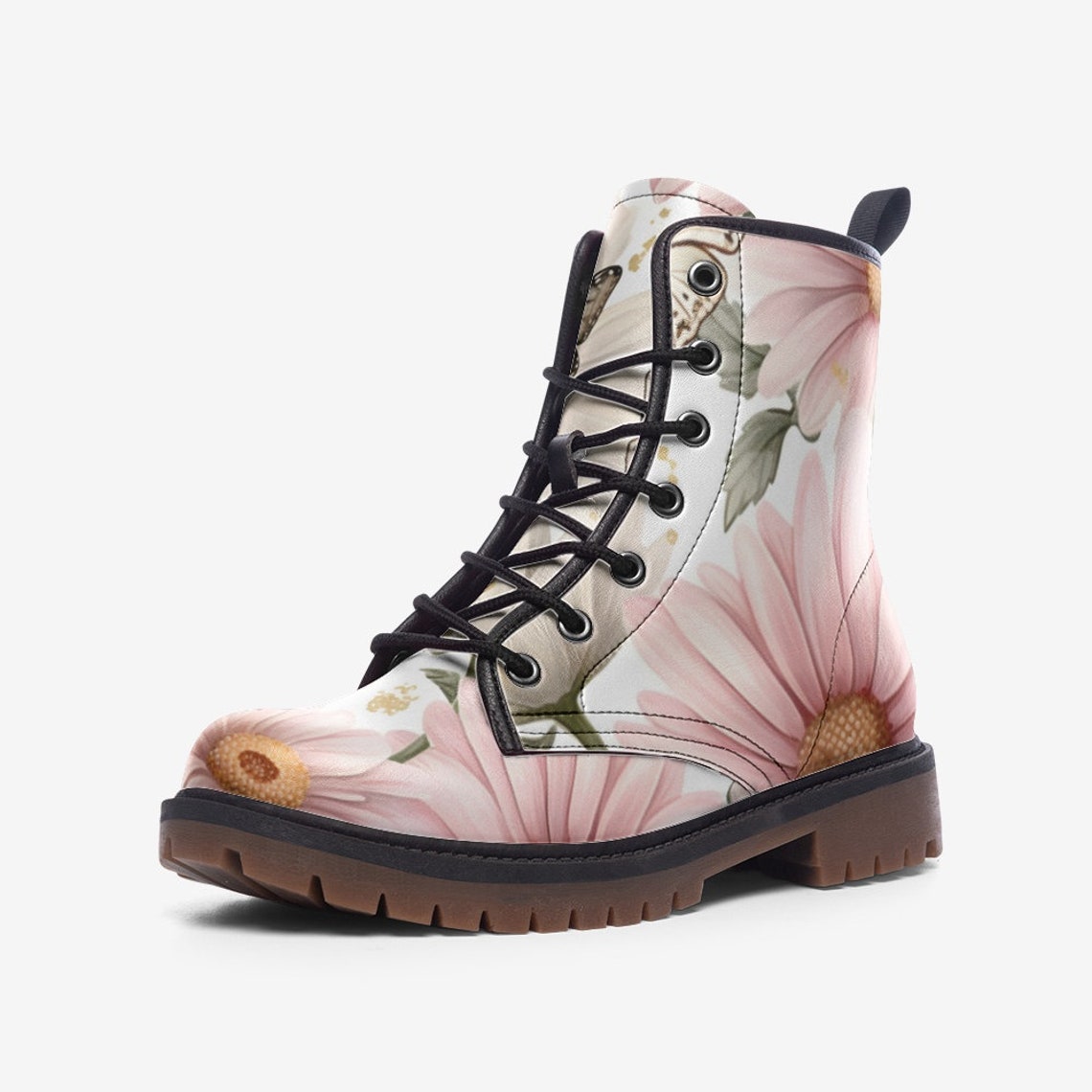 Tropical Flower Women's Leather Boots