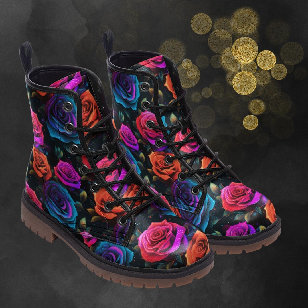 Winter Flowers Women's Leather Boots