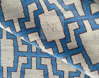 Modern Blue Oushak Rug 8x10 Turkish Rug Hand knotted wool Rug for home & living room.