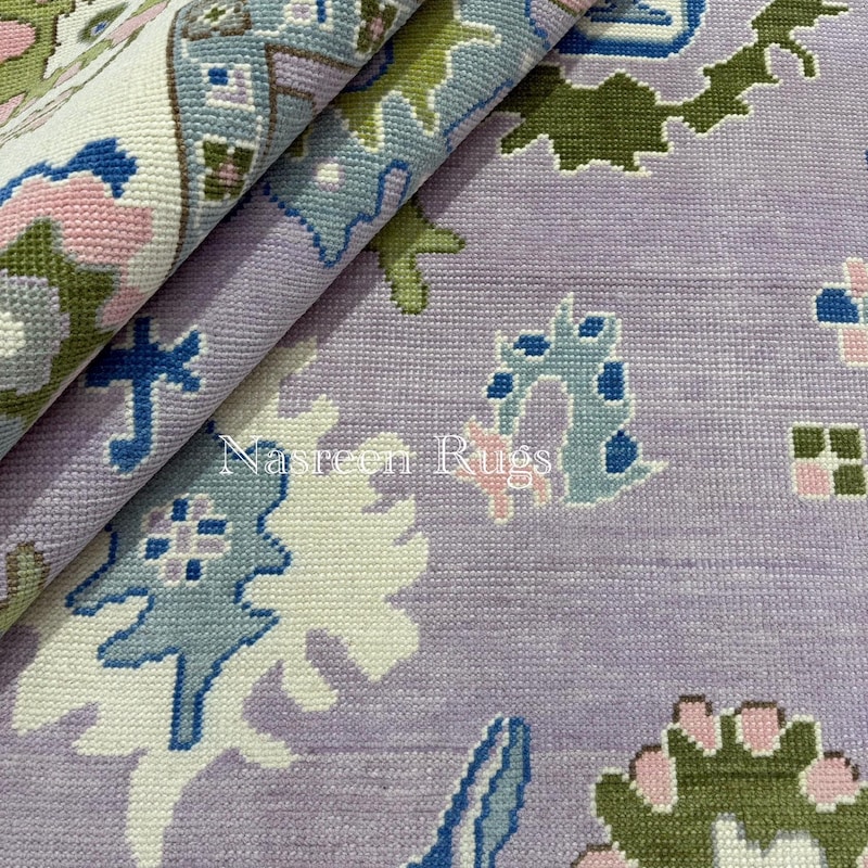 Pastel Lilac Oushak Rug - Etsy