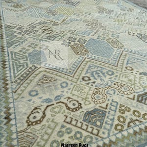 Oushak Rug 8x10-9X12-10X14 Modern Multy color Turkish Rug Hand knotted wool Rug for living room