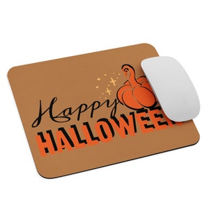 Orange Pumpkin Mouse pad | Halloween Themed | Premium Mouse Pad