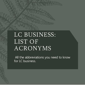 LC Business Acronym COMPLETE LIST