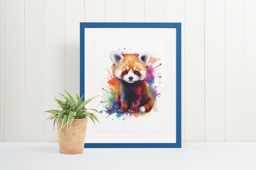 Red Panda Watercolor PRINTABLE ART Red Panda Print Panda Etsy