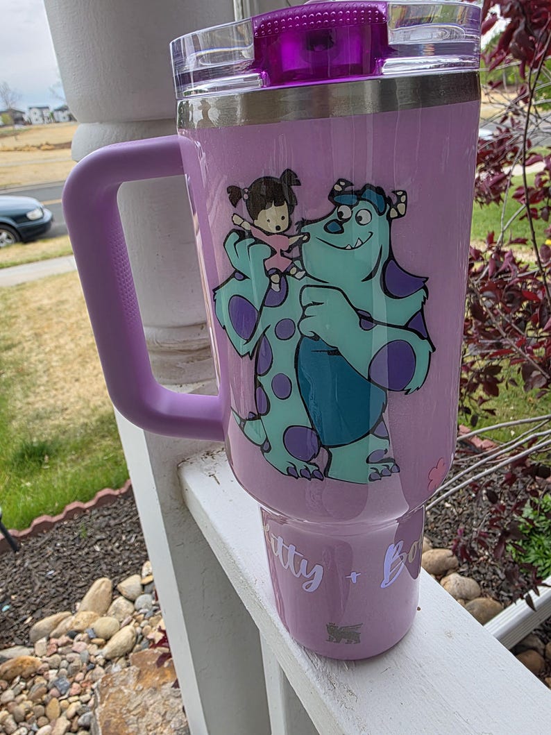 Vaso Stanley inspirado en Monsters Inc. de Disney Pixar - POR FAVOR LEA LA DESCRIPCIÓN imagen 11