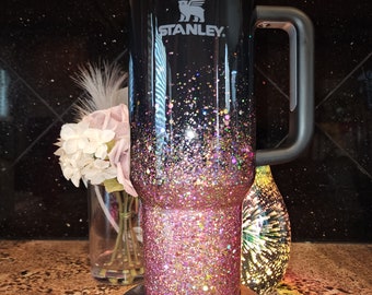 Blingy Glitter Ombre Chunky/Large Glitter Stanley Tumbler