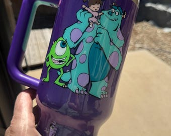 Disney Pixar Inspired Monsters Inc Themed Stanley Tumbler-PLEASE READ DESCRIPTION