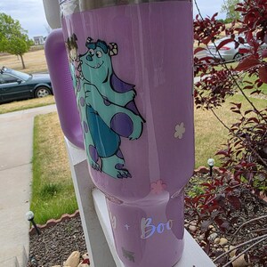 Vaso Stanley inspirado en Monsters Inc. de Disney Pixar - POR FAVOR LEA LA DESCRIPCIÓN imagen 12