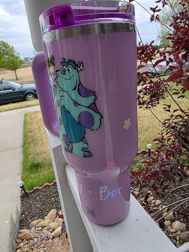 Vaso Stanley inspirado en Monsters Inc. de Disney Pixar - POR FAVOR LEA LA DESCRIPCIÓN imagen 12