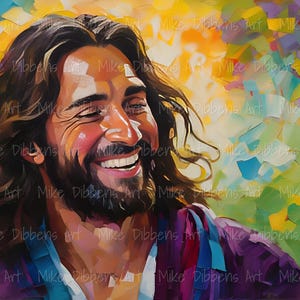 Digital Happy Jesus Image