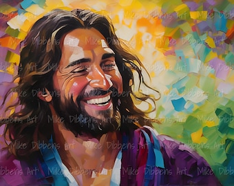 Digital Happy Jesus Image