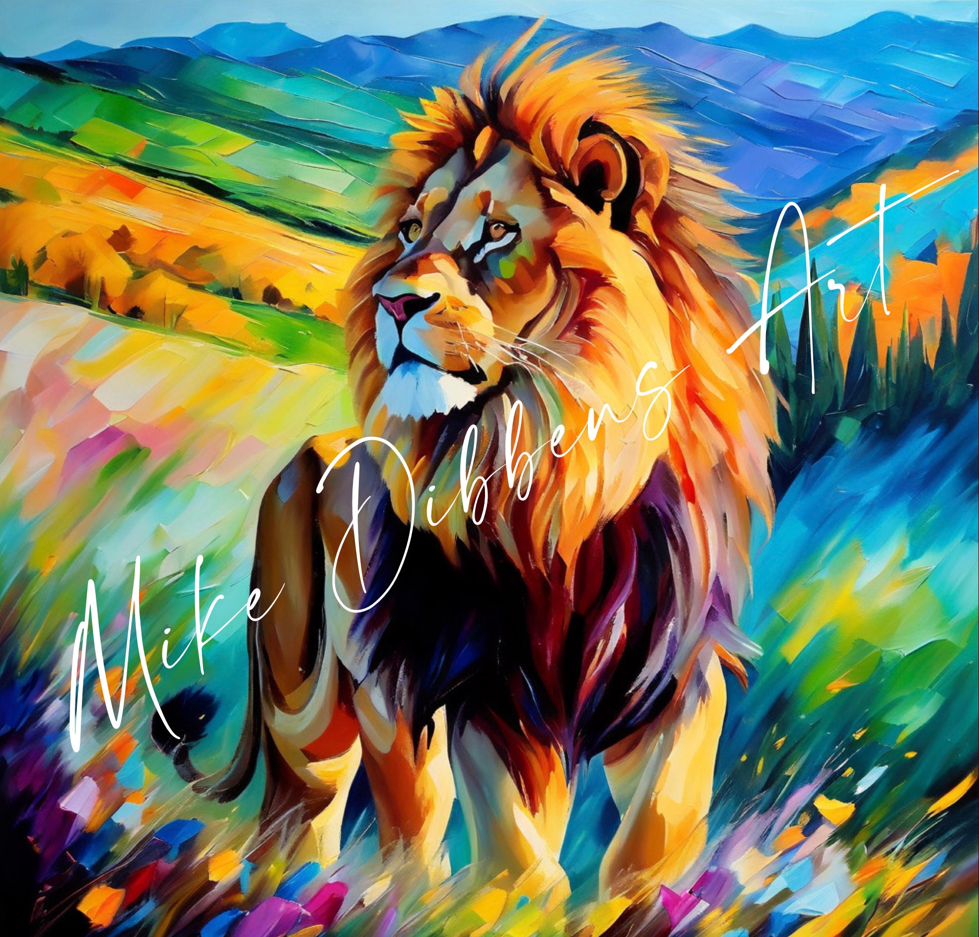 Lion God Canvas Etsy UK