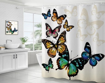 Butterflies Shower curtains custom design creative high quality custom shower curtains