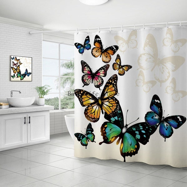 Butterflies Shower curtains custom design creative high quality custom shower curtains