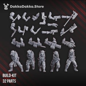 Gorggrot Tactic Squad Build Kit | Sci-Fi | Wargaming | 28mm Scale