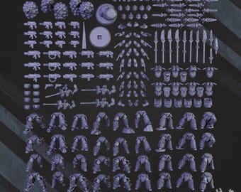 White Megalodon Clan Build Kit | Sci-Fi | Wargaming | 28mm Scale