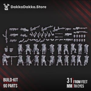 Satellitum Mechguards Range Squad Build Kit | Sci-Fi | Wargaming | 28mm Scale