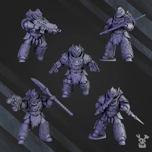 White Megalodon Clan Warriors | Sci-Fi | Wargaming | 28mm Scale
