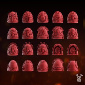 Celestial Blades Shoulder Pads Set x20 | Sci-Fi | Wargaming | 28mm Scale
