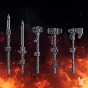 Pactum Aeternum Warden Melee Weapons | Sci-Fi | Wargaming | 28mm Scale