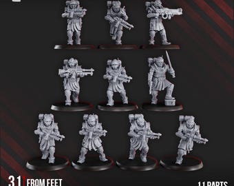 Satellitum Mechguards Squad x10 | Sci-Fi | Wargaming | 28mm Scale