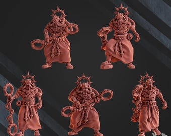 Machine Cult Shock Priests with Staff | Sci-Fi | Wargaming | 28mm Scale
