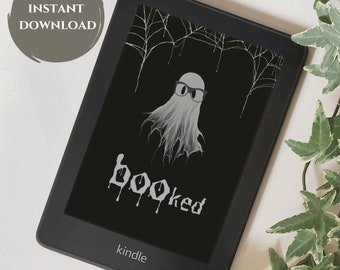 Halloween Ghost Kindle Lock Screen | Screensaver Template, Kindle Accessories, Spooky Ebook Wallpaper, Halloween Pattern, Borderless Design