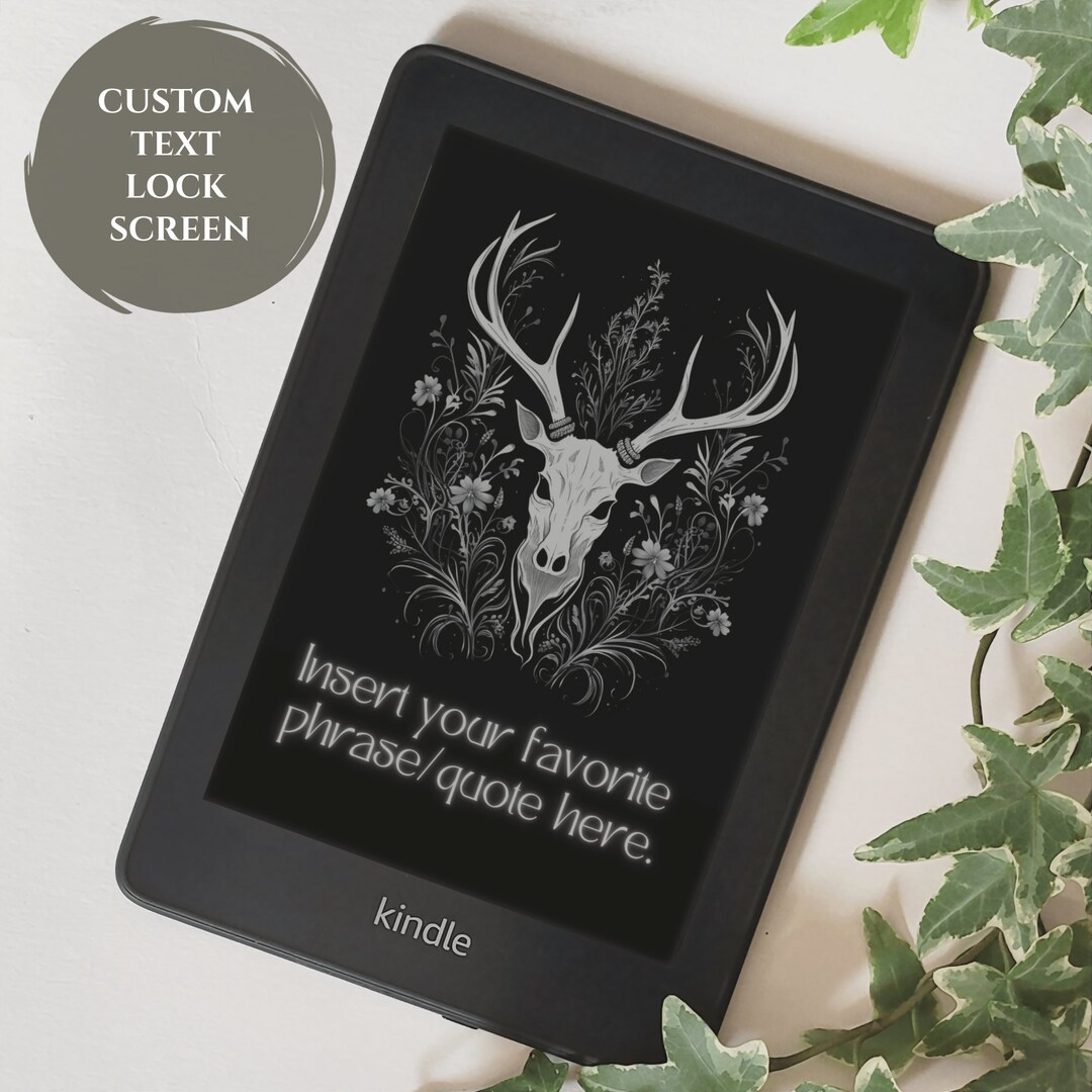 Custom Kindle Lock Screen Cottagecore Design Customizable Etsy