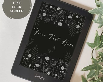 Custom Kindle Lock Screen | Screensaver Design, Personalized Template, Floral Pattern, Digital Download, EPUB File, Kindle Accessories
