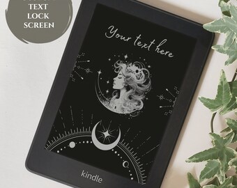 Custom Kindle Lock Screen | Personalized Celestial Witch Design, Customizable Screensaver Template, Kindle Accessories, Witchy Lockscreen