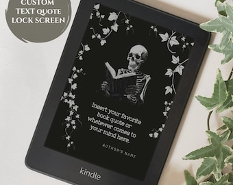 Custom Kindle Quote Lock Screen | Screensaver Design, Personalized Template, Dark Academia Pattern, Digital Download, Kindle Accessories