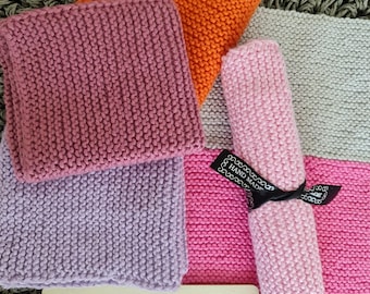 Gestrickte Spüllappen / Spültücher aus Baumwolle