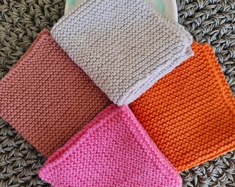 Gestrickte Spüllappen / Spültücher aus Baumwolle