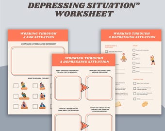 Depression Coping Skills Fillable Worksheet Teens Adolescents-mental ...