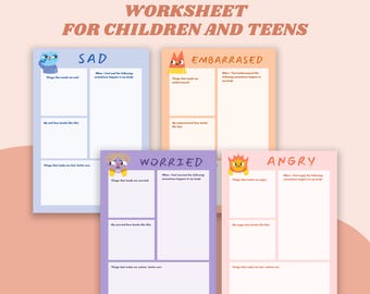 Understanding Emotions for Children and Teens, Identifying Feelings, Emotional Regulation for Kids, Coping with Anxiety and Anger Workbook