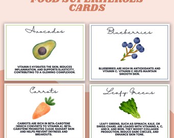 Food Superheroes Cards: Healthy Eating Game for Kids (PDF Download)