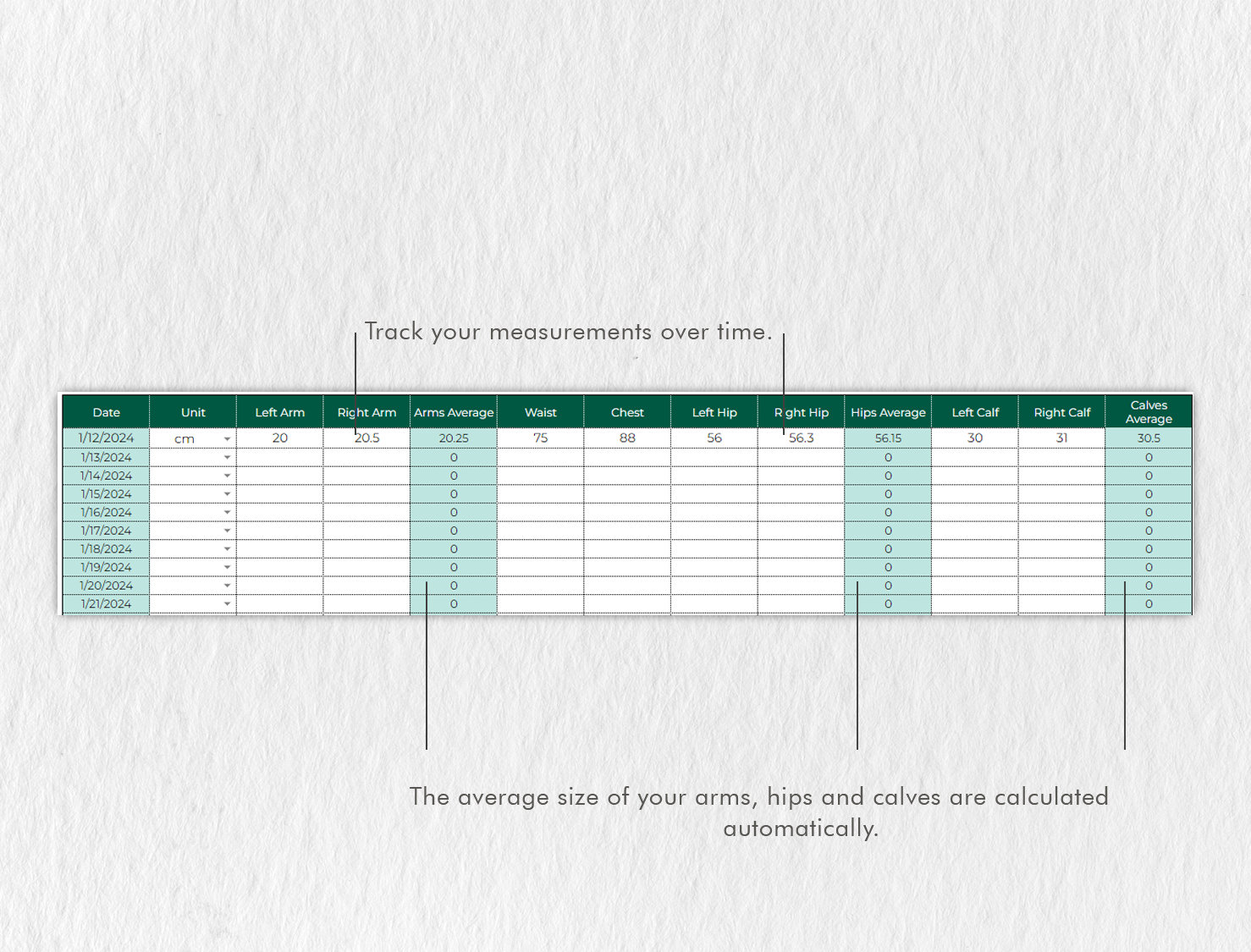 Fitness Google Sheets Template, Meal Planner Spreadsheet, Weight Loss