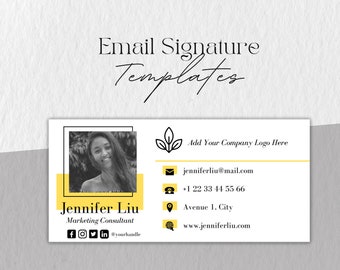 Editable Email Signature Templates for Canva (Digital File)