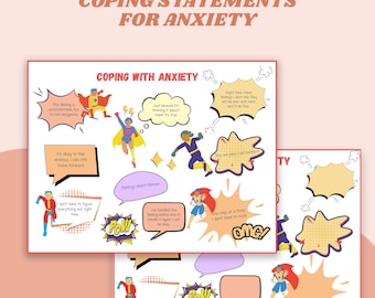 Anxiety Coping Statements for Kids & Teens: Grounding Techniques (PDF)