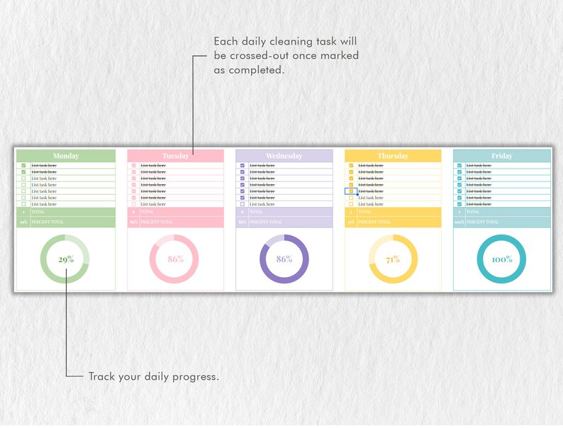 Cleaning Checklist Google Sheets Template: Household Chores Planner ...
