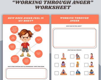 Anger Management Worksheet for Kids & Teens: Emotional Regulation (PDF Download)