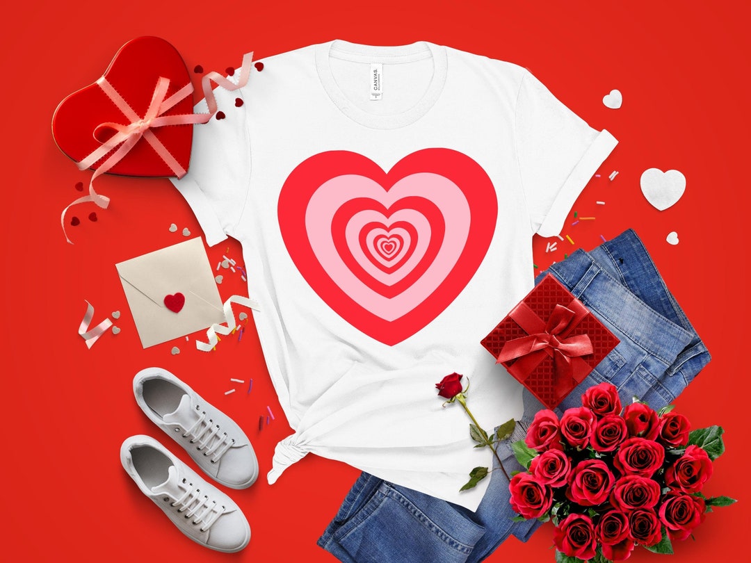 Psychedelic Valentine's Day Heart Shirt, Valentine's Tee, Women's