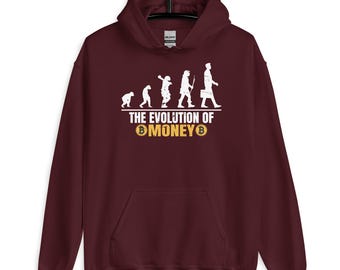 Bitcoin History Hoodie: Crypto Evolution Sweatshirt for Bitcoin Fans